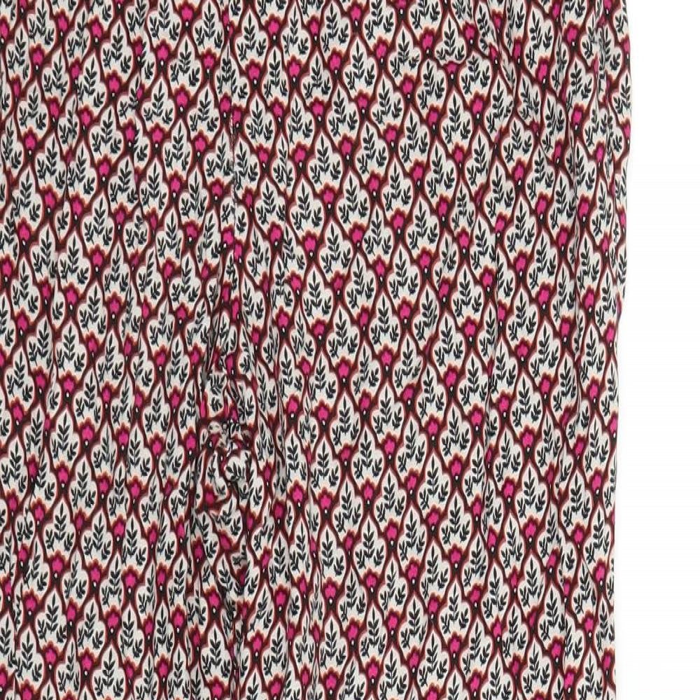 George Womens Pink Geometric  Trousers  Size 12 L25 in