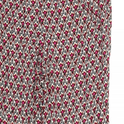 George Womens Pink Geometric  Trousers  Size 12 L25 in