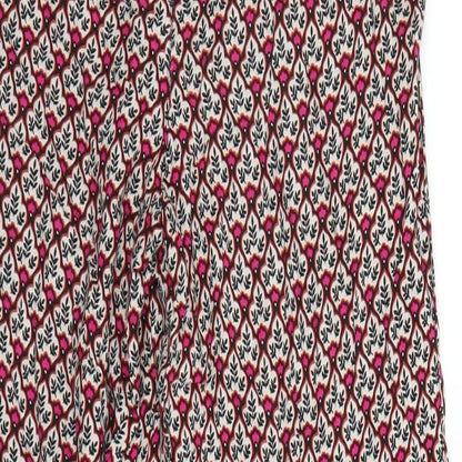 George Womens Pink Geometric  Trousers  Size 12 L25 in