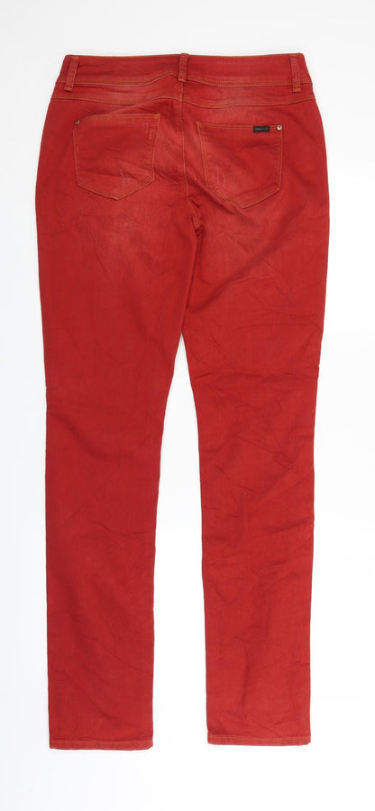 Only Womens Red  Denim Straight Jeans Size 31 in L32 in