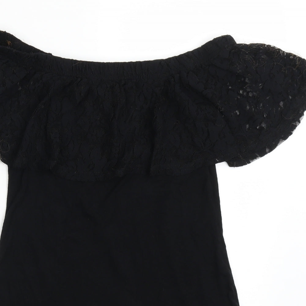 Select Womens Black   Bodysuit One-Piece Size 12