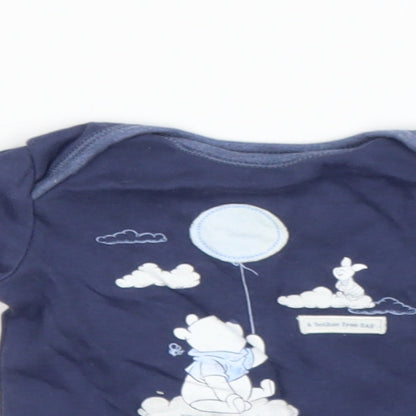 George Baby Blue   Basic T-Shirt Size 0-3 Months  - Winnie the Pooh