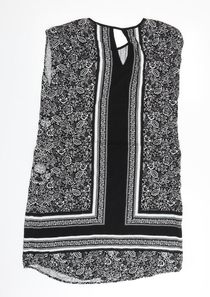 Target Womens Black Floral  Pencil Dress  Size 14