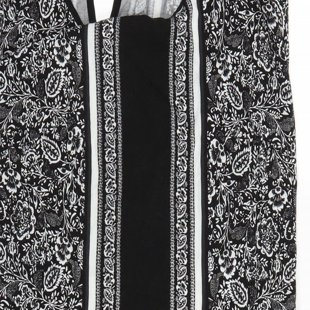 Target Womens Black Floral  Pencil Dress  Size 14