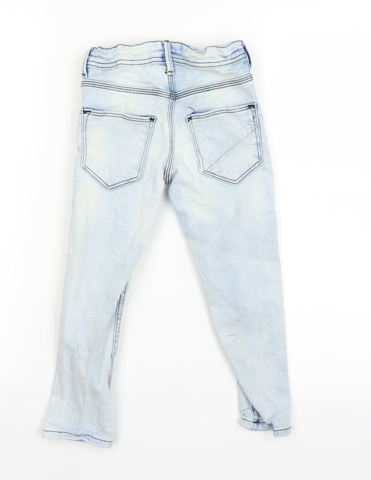 PREMIUM DENIM Girls Blue  Denim Skinny Jeans Size 4 Years - distressed