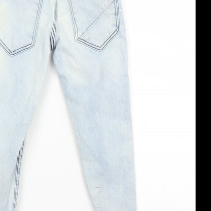 PREMIUM DENIM Girls Blue  Denim Skinny Jeans Size 4 Years - distressed