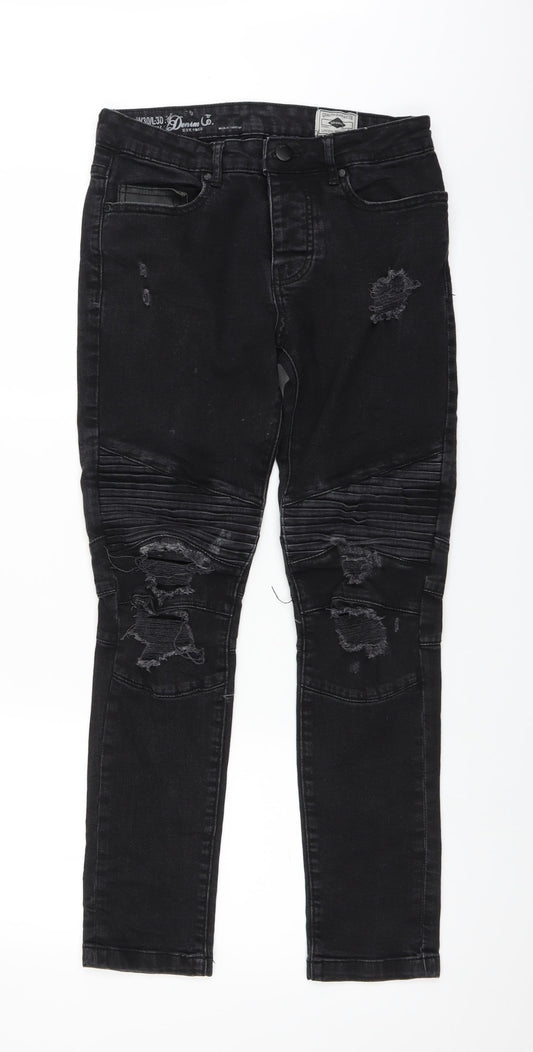 Primark Mens Black  Denim Skinny Jeans Size 30 in L27 in