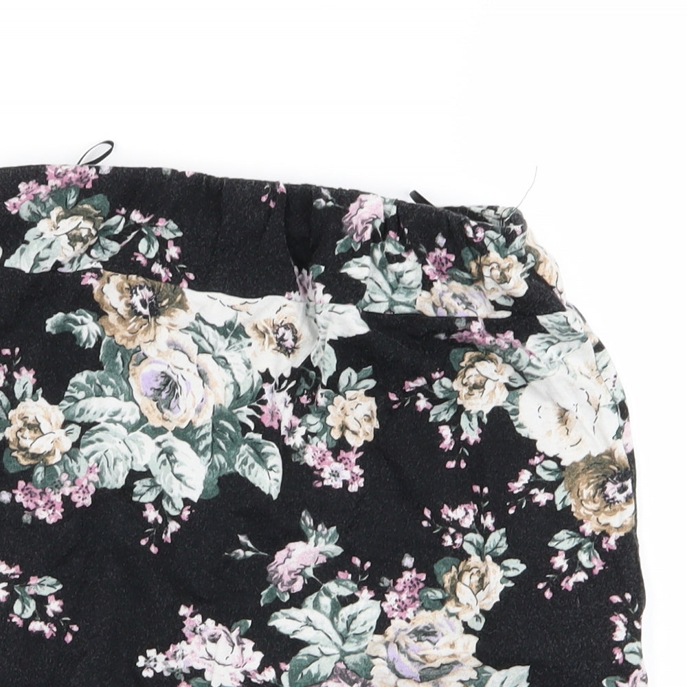 New Look Womens Black Floral  Straight & Pencil Set Size 10