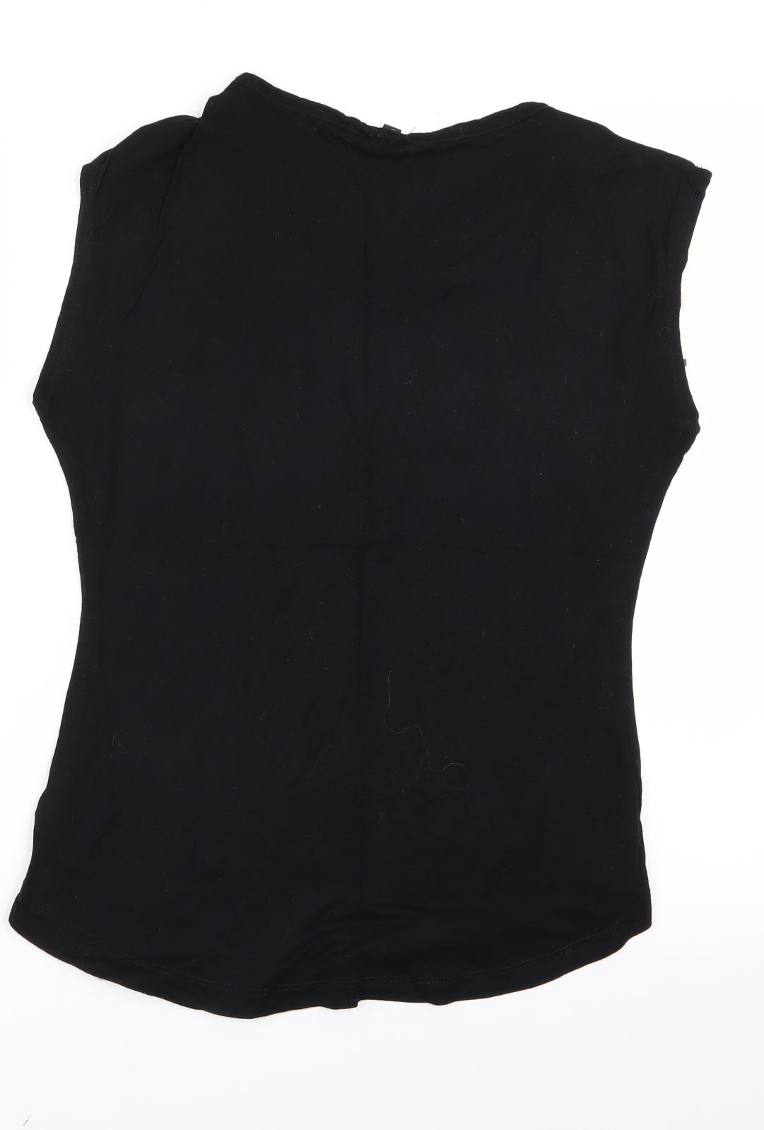 Womens UK Size S Preworn Black Basic Blouse