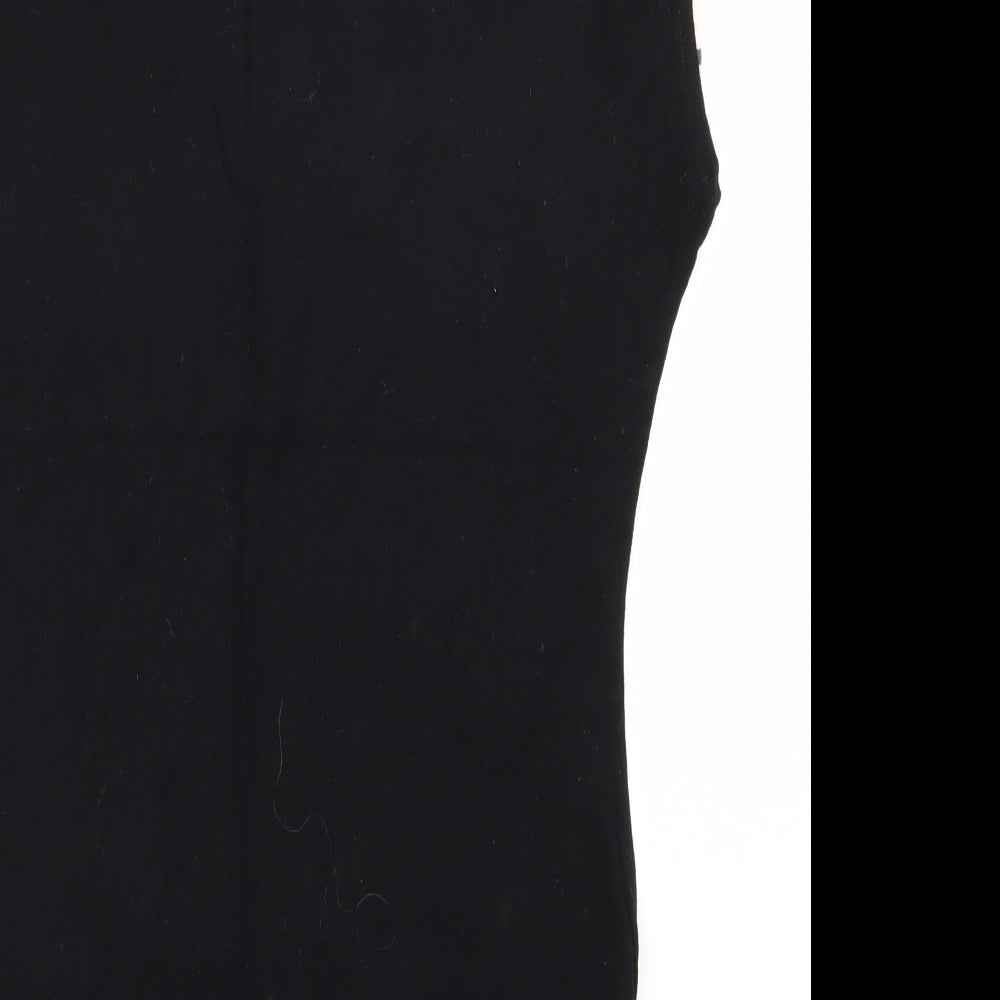 Womens UK Size S Preworn Black Basic Blouse