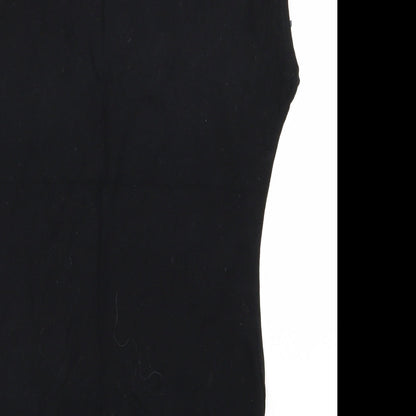 Womens UK Size S Preworn Black Basic Blouse