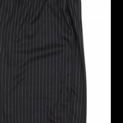 Boohoo Womens Black Striped  Straight & Pencil Set Size 10