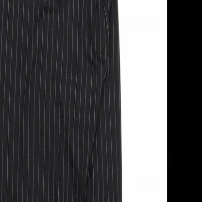 Boohoo Womens Black Striped  Straight & Pencil Set Size 10