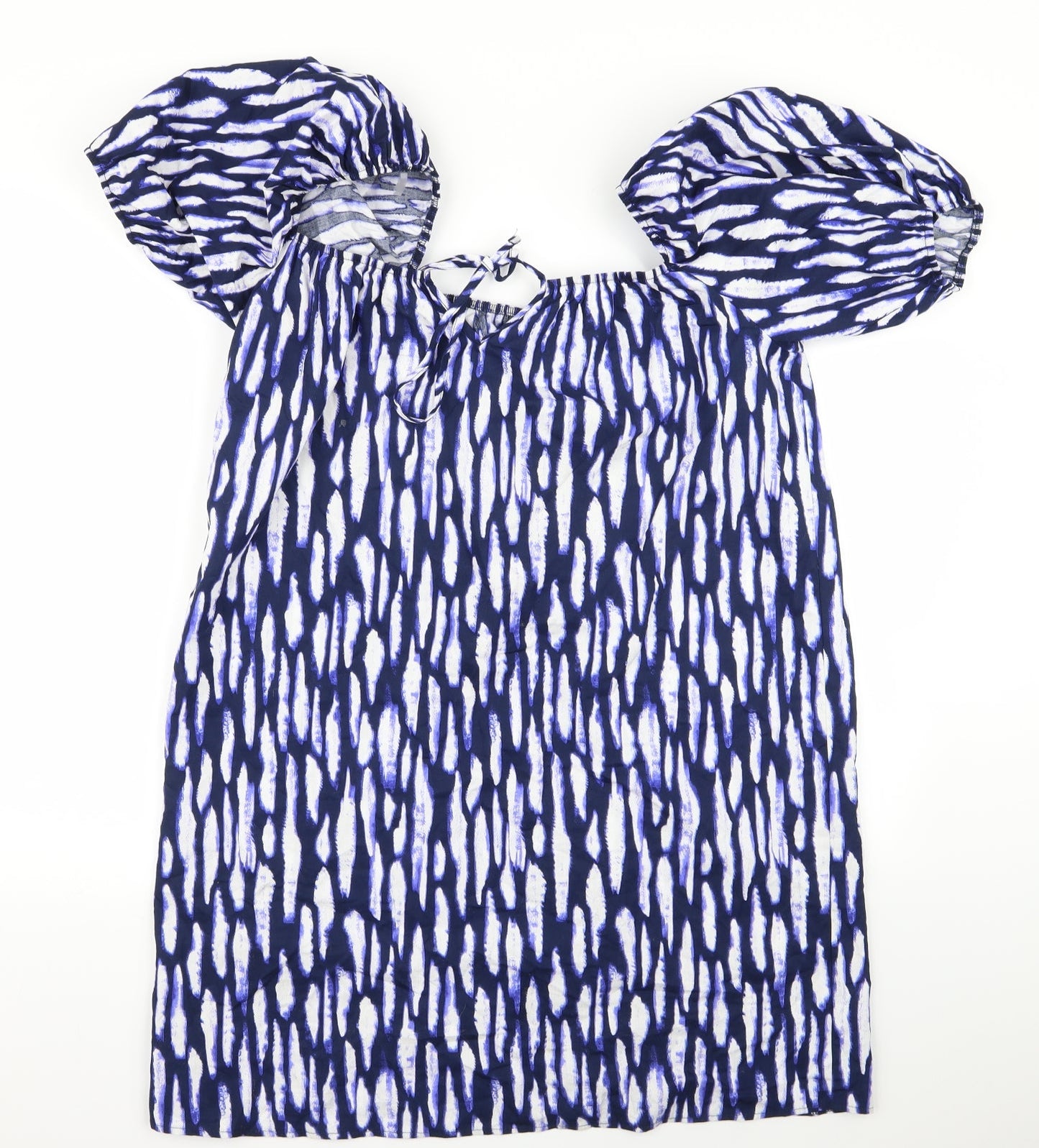 geogre Womens Purple Animal Print  Basic Blouse Size L