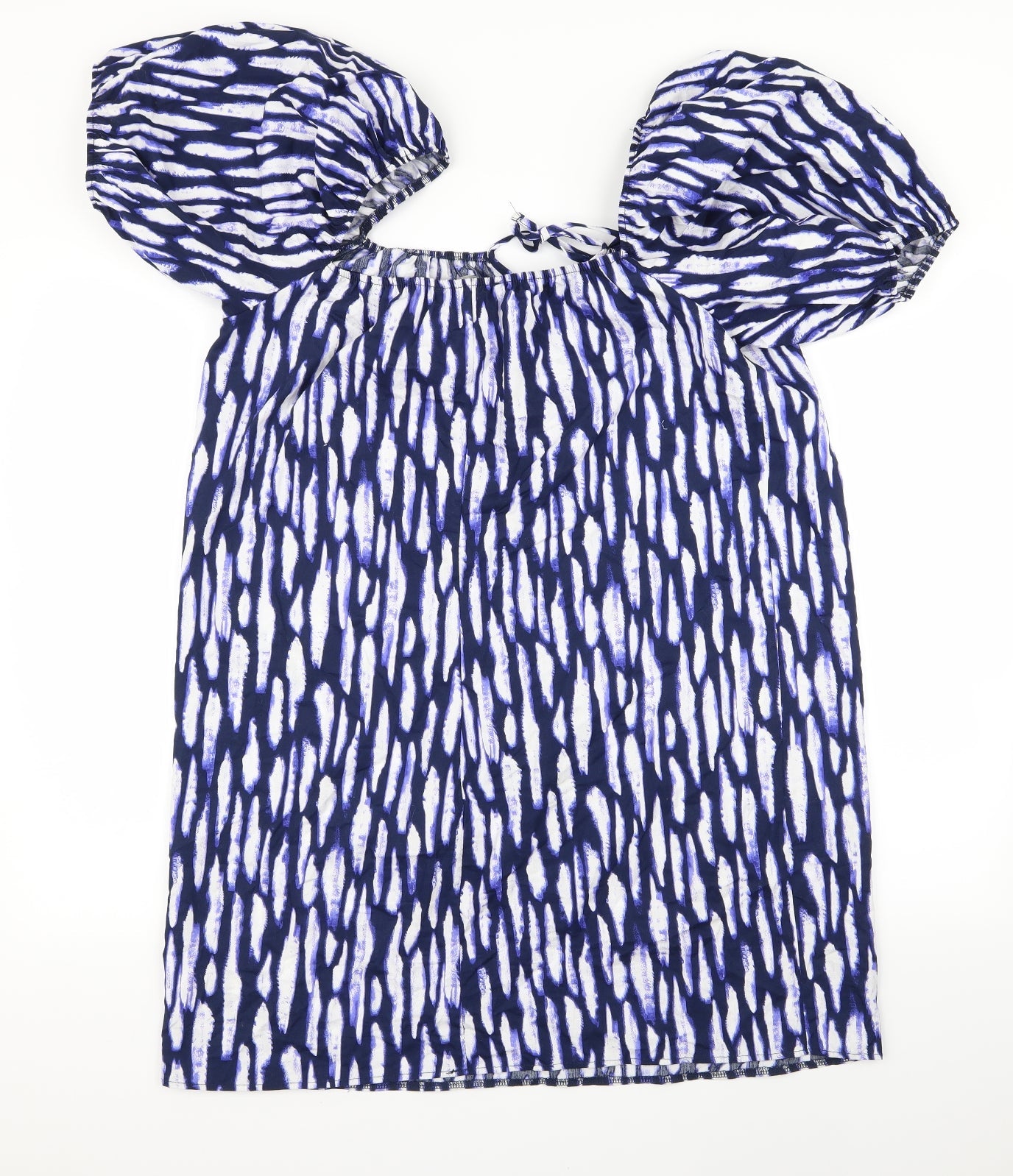 geogre Womens Purple Animal Print  Basic Blouse Size L