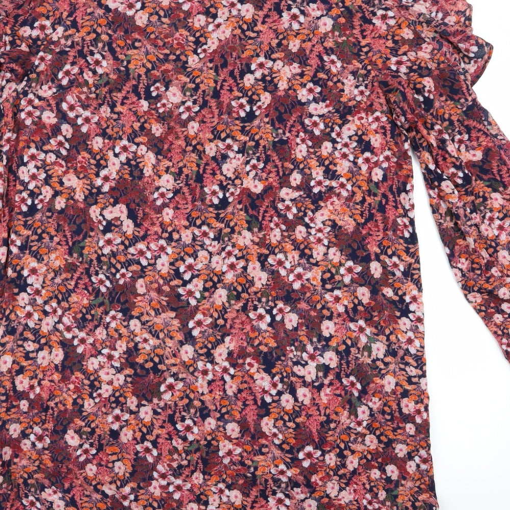 H&M Womens Red Floral  A-Line  Size 12