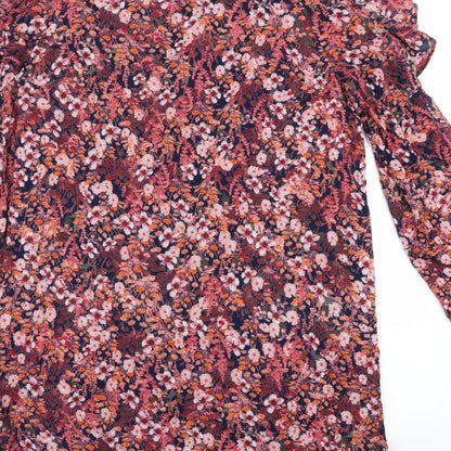 H&M Womens Red Floral  A-Line  Size 12