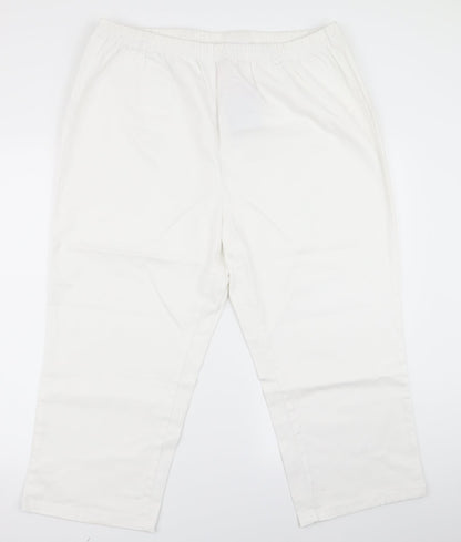 Simply Be Womens White   Bootcut Jeans Size 34 L20.5 in