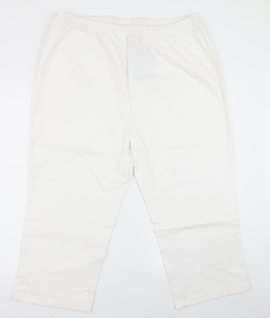 Simply Be Womens White   Bootcut Jeans Size 34 L20.5 in