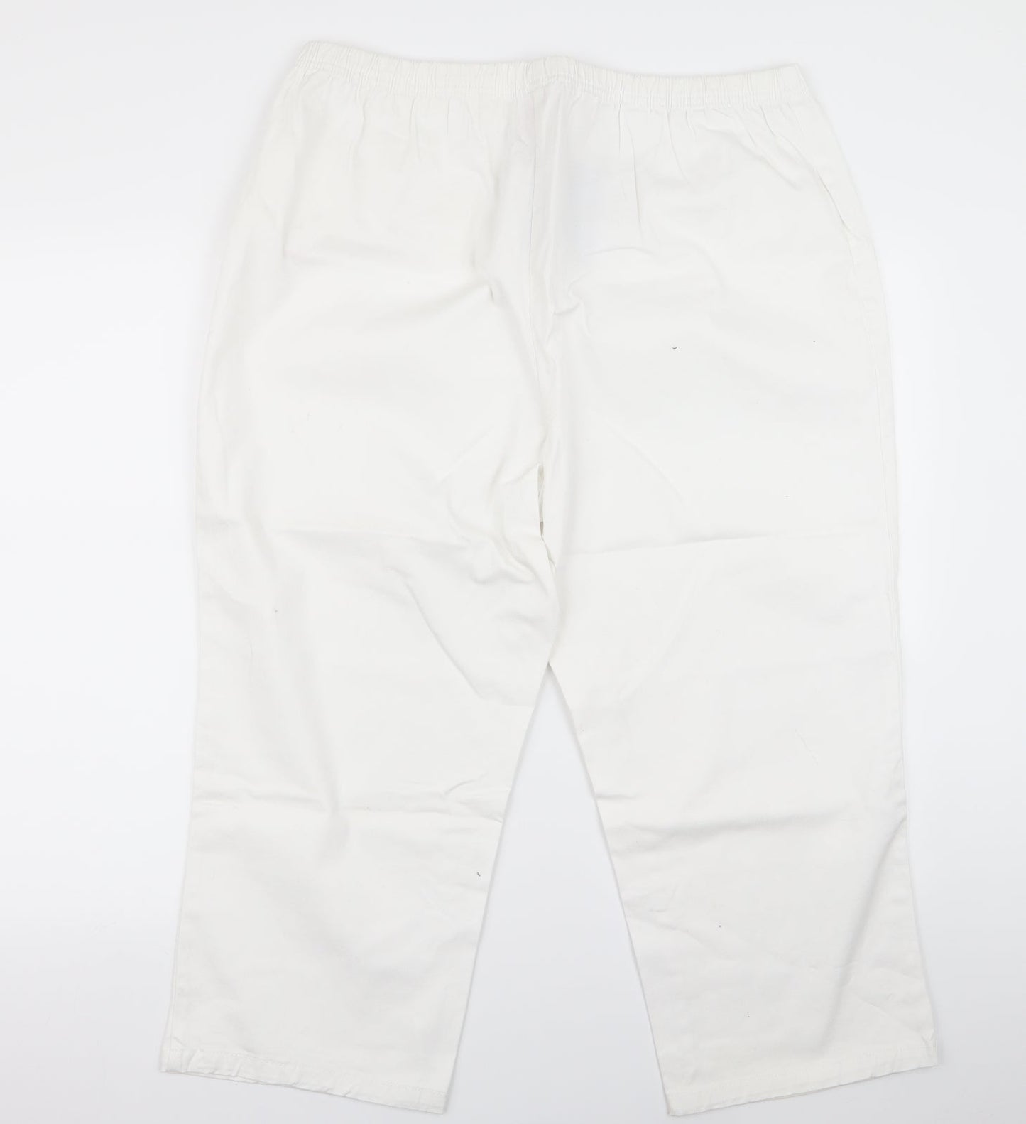 Simply Be Womens White   Bootcut Jeans Size 34 L20.5 in