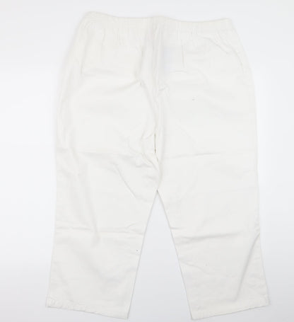 Simply Be Womens White   Bootcut Jeans Size 34 L20.5 in