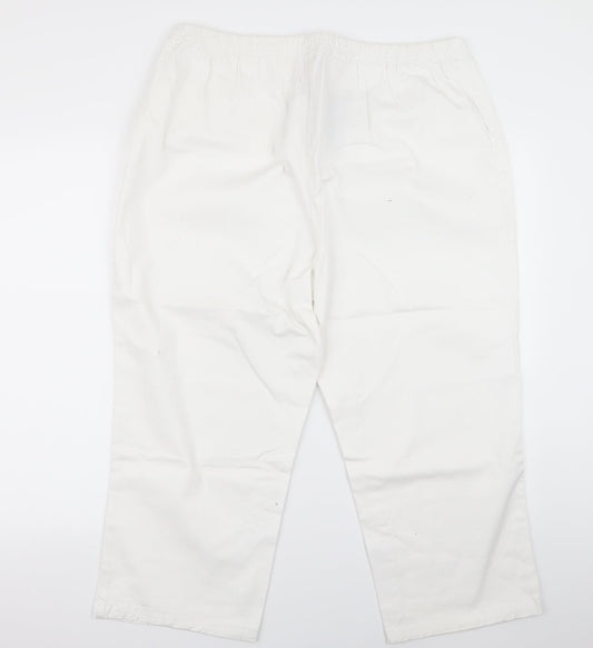 Simply Be Womens White   Bootcut Jeans Size 34 L20.5 in