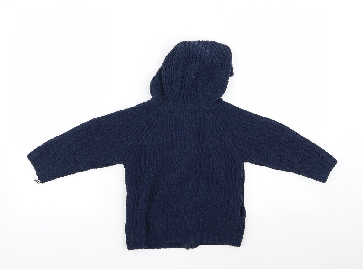 Back view of Next boys’ blue jacket, size 2, years - v