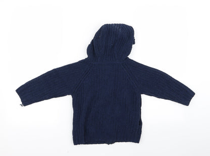 Back view of Next boys’ blue jacket, size 2, years - v