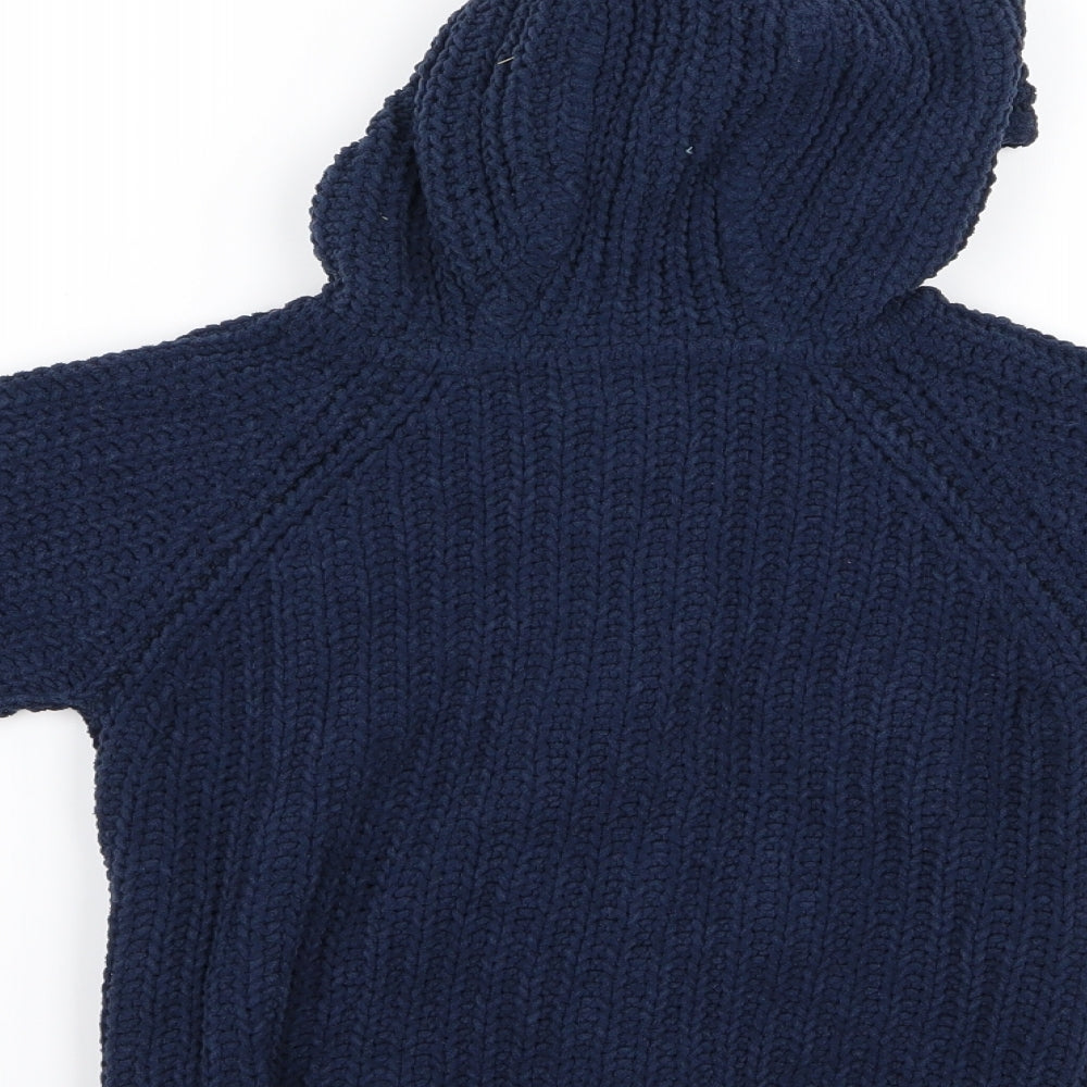 Brand and care label for Next boys’ blue jacket, size 2, years - v