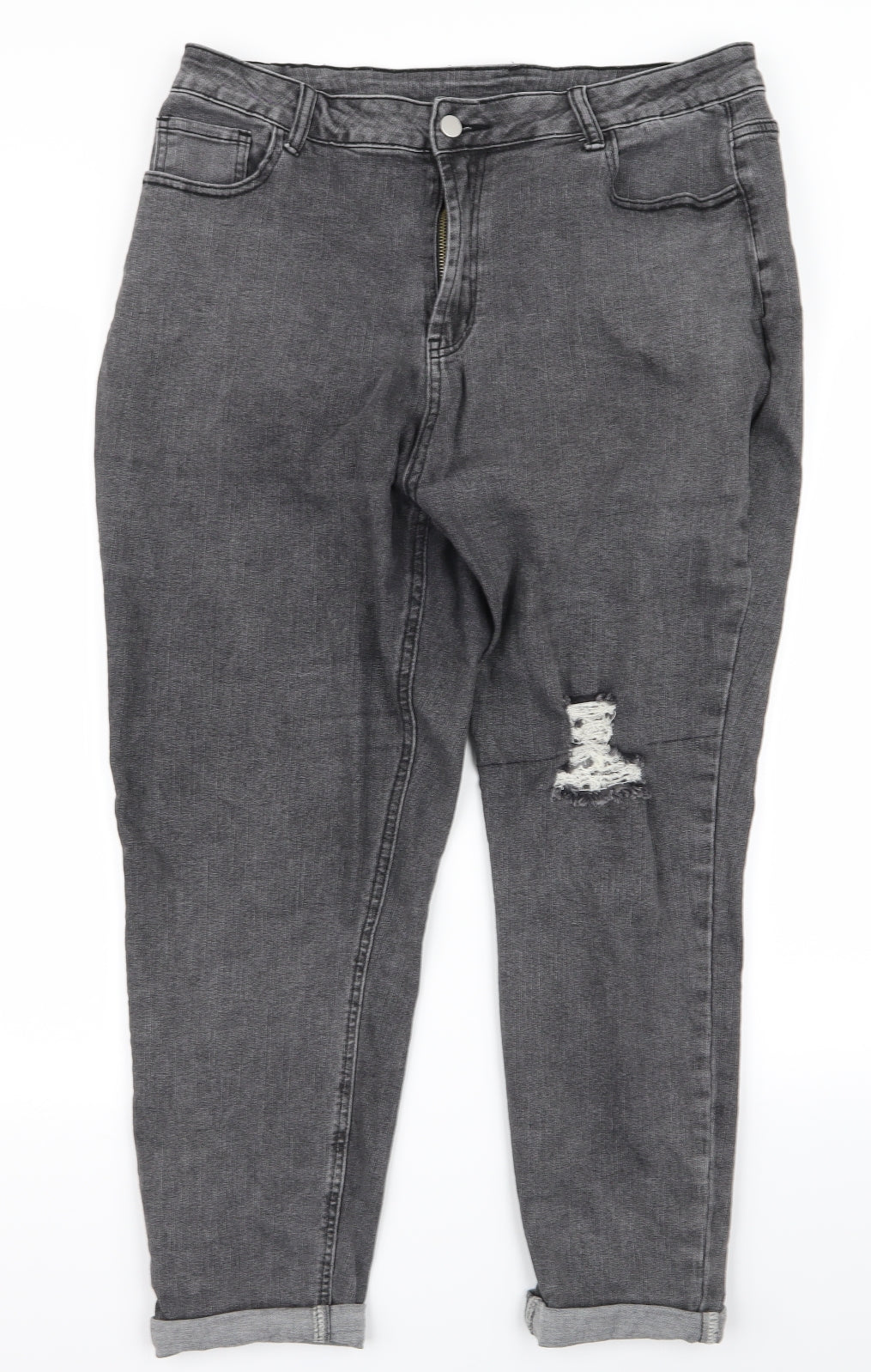 SHE IN Womens Grey   Bootcut Jeans Size XL L20 in