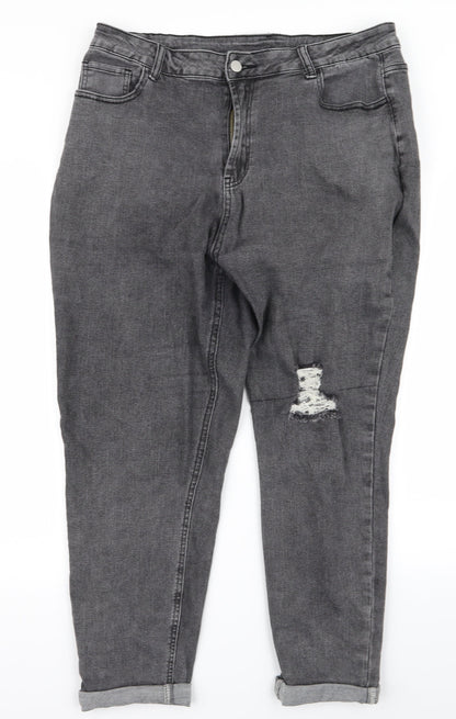 SHE IN Womens Grey   Bootcut Jeans Size XL L20 in