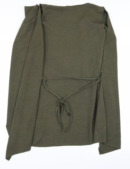 Womens UK Size L Preworn Green Basic Blouse