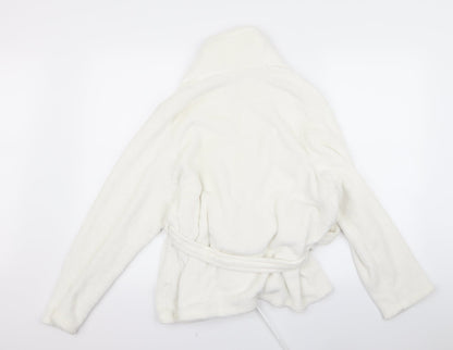 Preworn Womens White  Rayon Babydoll Robe Size L