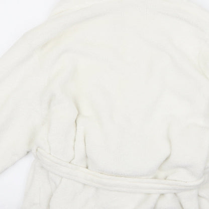 Preworn Womens White  Rayon Babydoll Robe Size L