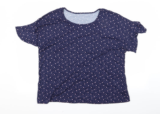 Womens UK Size 12 Preworn Blue Basic Blouse