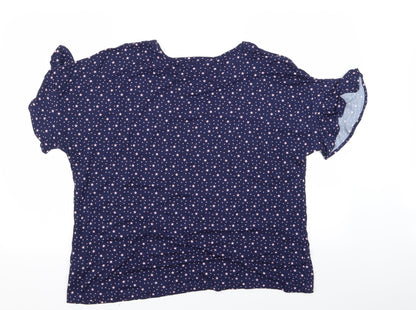 Womens UK Size 12 Preworn Blue Basic Blouse