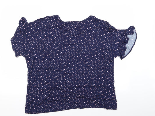 Womens UK Size 12 Preworn Blue Basic Blouse