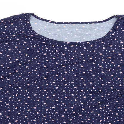 Womens UK Size 12 Preworn Blue Basic Blouse