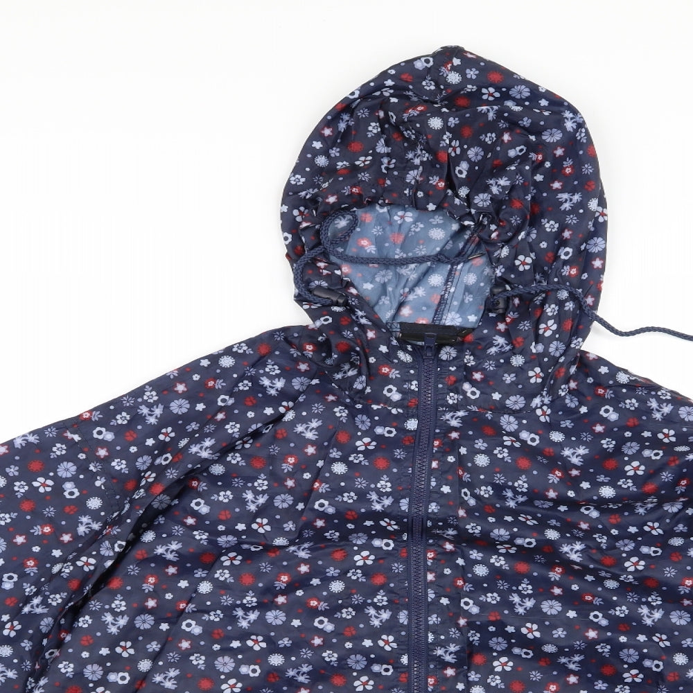pro climate Womens Beige Floral  Windbreaker Coat Size S