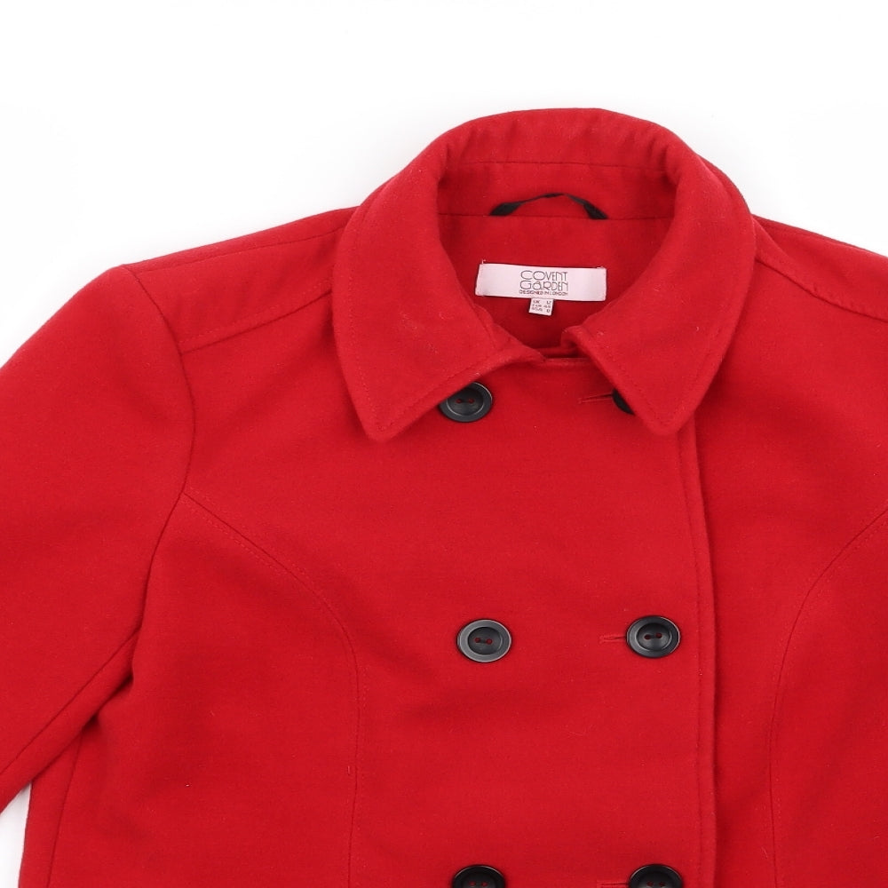 Womens UK Size 12 Covent Garden Red Overcoat