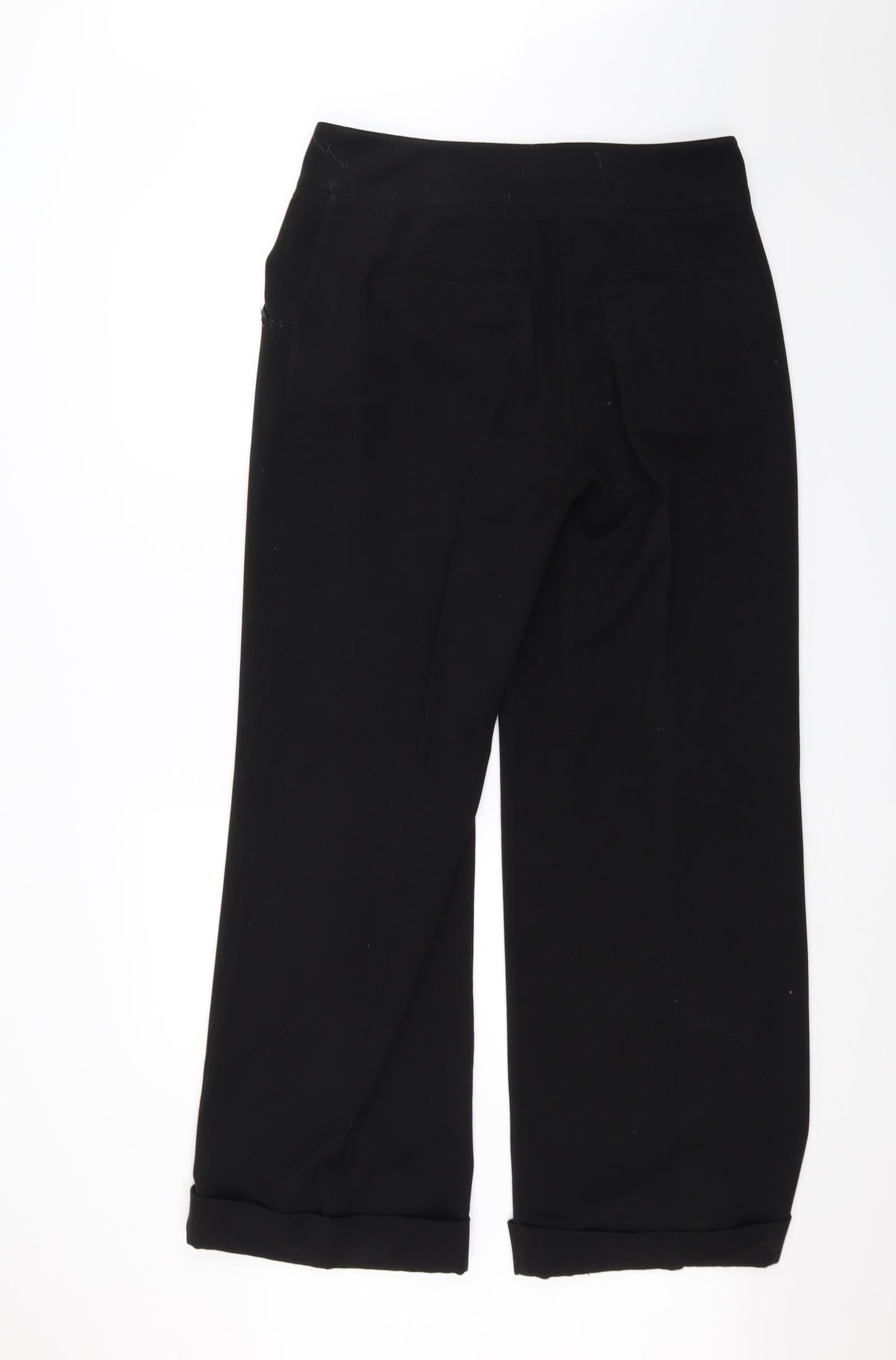 Womens UK Size 16 Preworn Regular Fit  Black Trousers