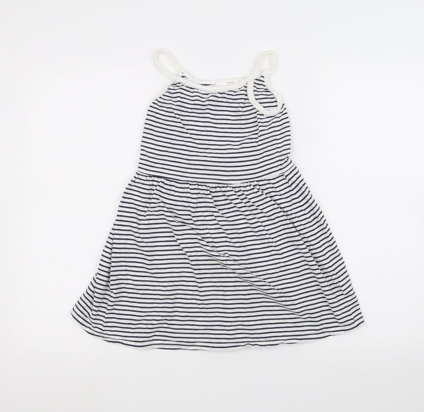 NEXT Girls White Striped  A-Line  Size 8 Years