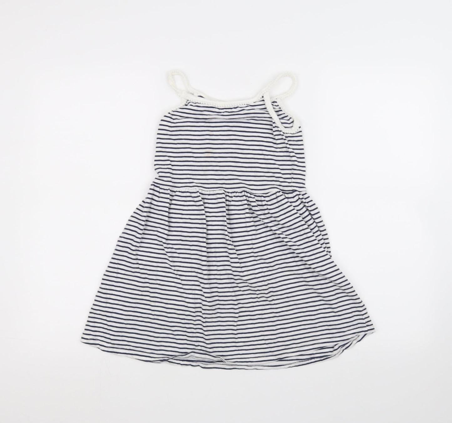 NEXT Girls White Striped  A-Line  Size 8 Years