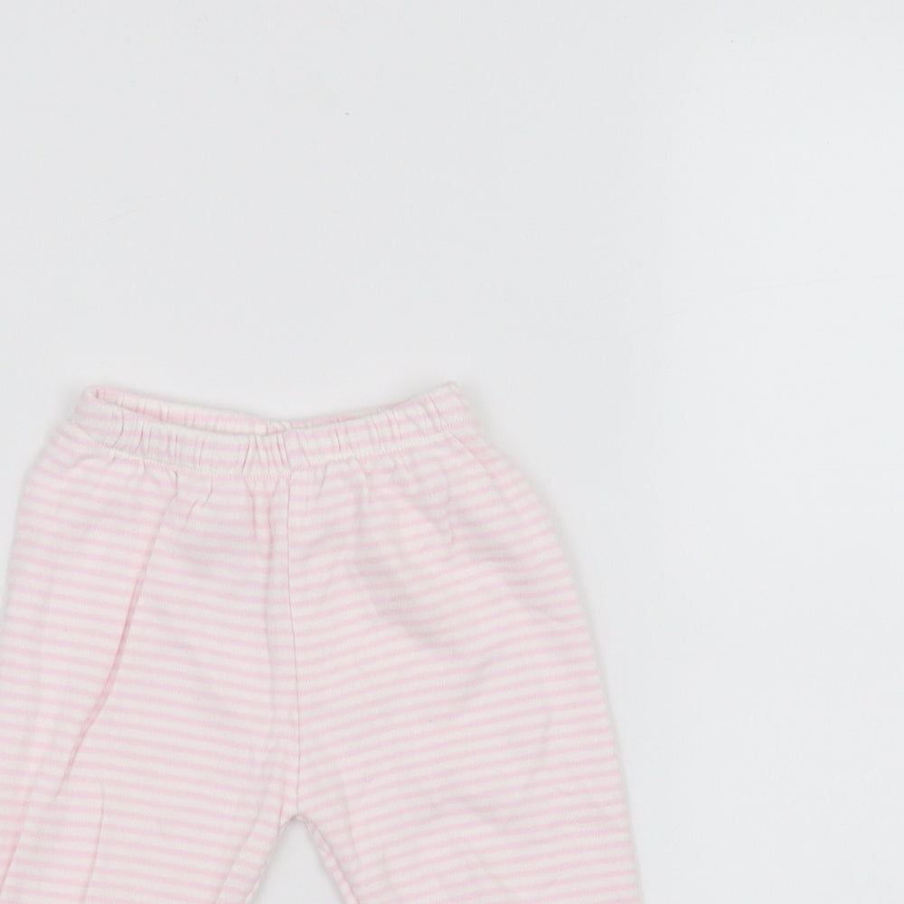 Preworn Baby White Striped  Sweatpants Trousers Size 0-3 Months