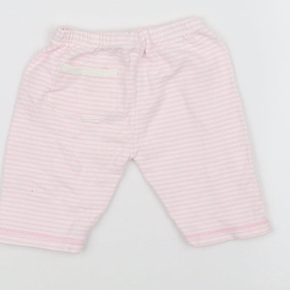 Preworn Baby White Striped  Sweatpants Trousers Size 0-3 Months