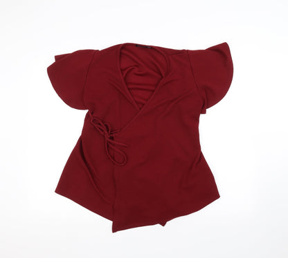 Boohoo Womens Red   Cardigan Jumper Size 14