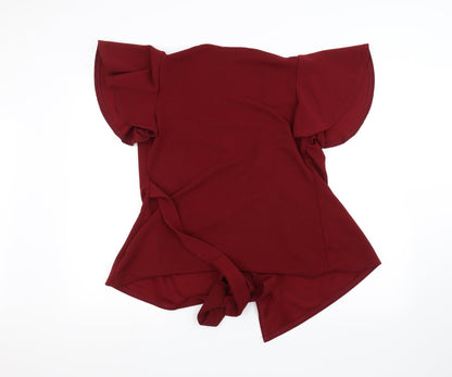 Boohoo Womens Red   Cardigan Jumper Size 14