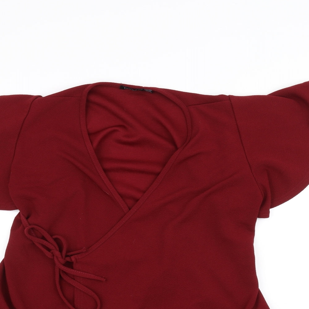 Boohoo Womens Red   Cardigan Jumper Size 14