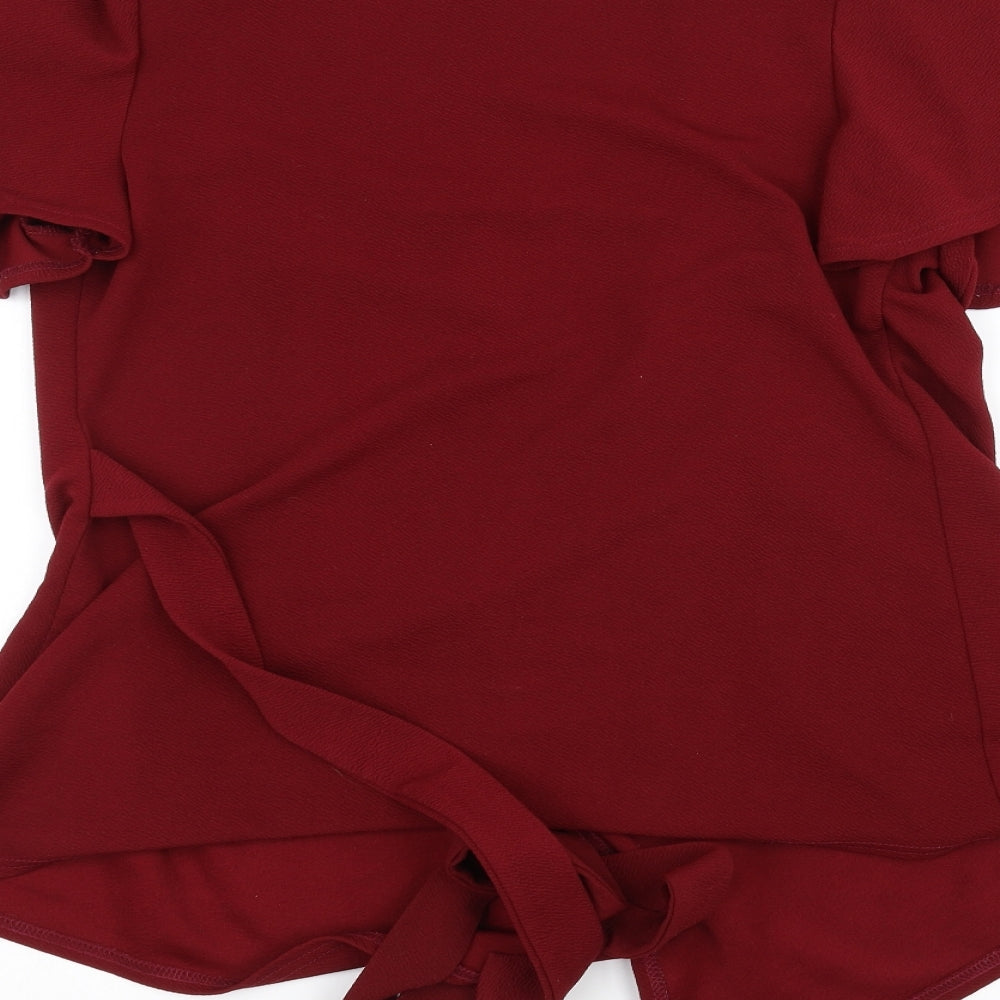 Boohoo Womens Red   Cardigan Jumper Size 14