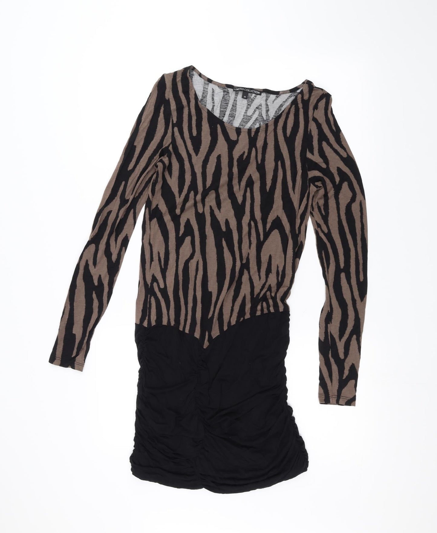 Marks and Spencer Womens Black Animal Print  Pencil Dress  Size 10